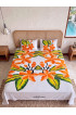 Hand Painted Rayon Bedsheet Set Queen Size
